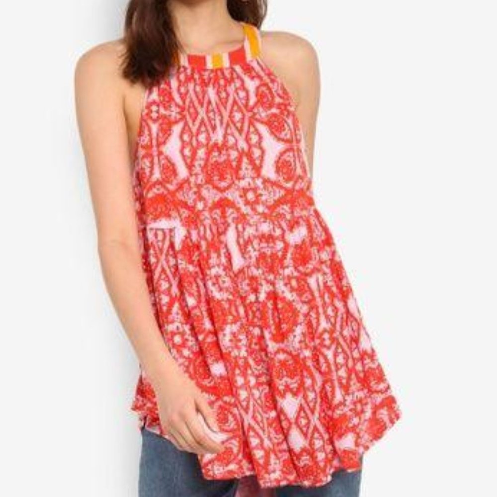 Free People Mimi Tunic Lavender Mini Dress M